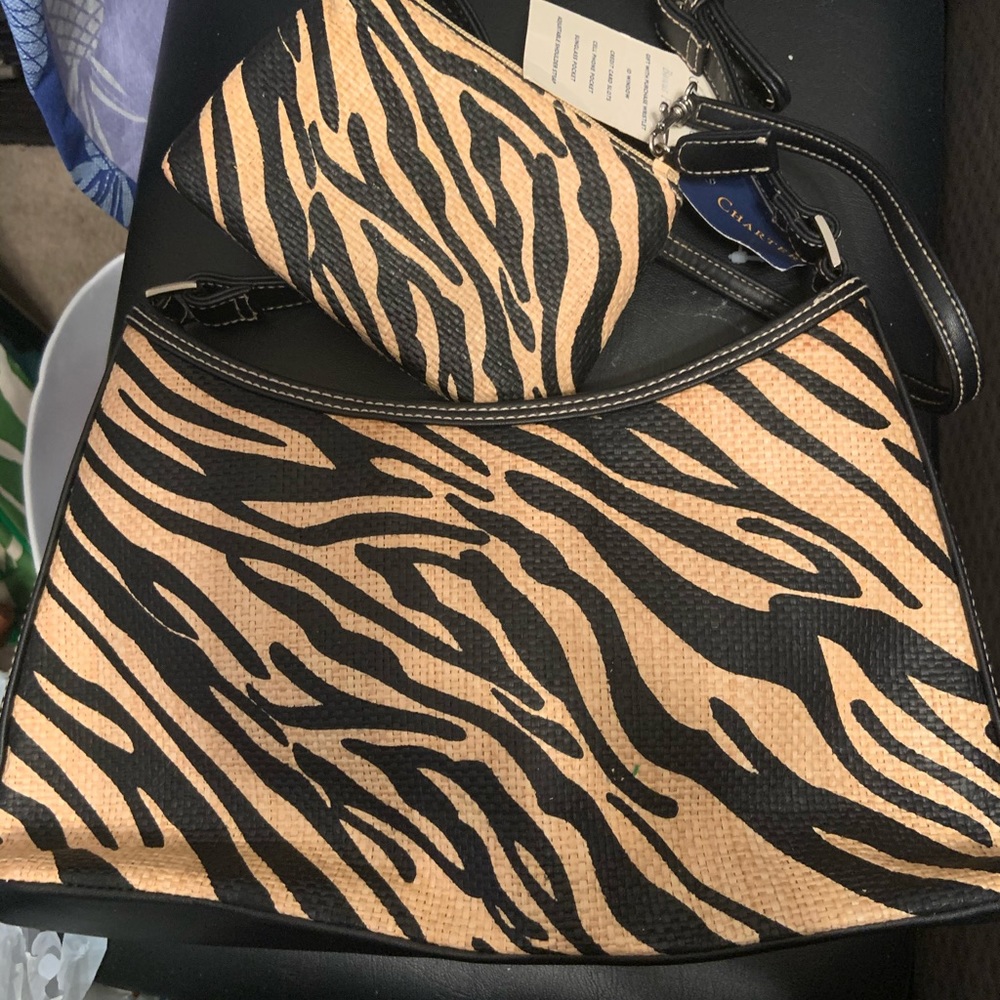 Zebra print purse